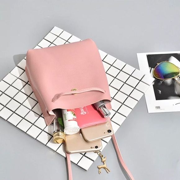 Mini leather crossbody bucket bag - Picture 2 of 8